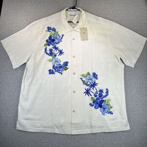 Tommy Bahama sport azule oasis team blue Embroidery New With Tags Men Shirt XXXL